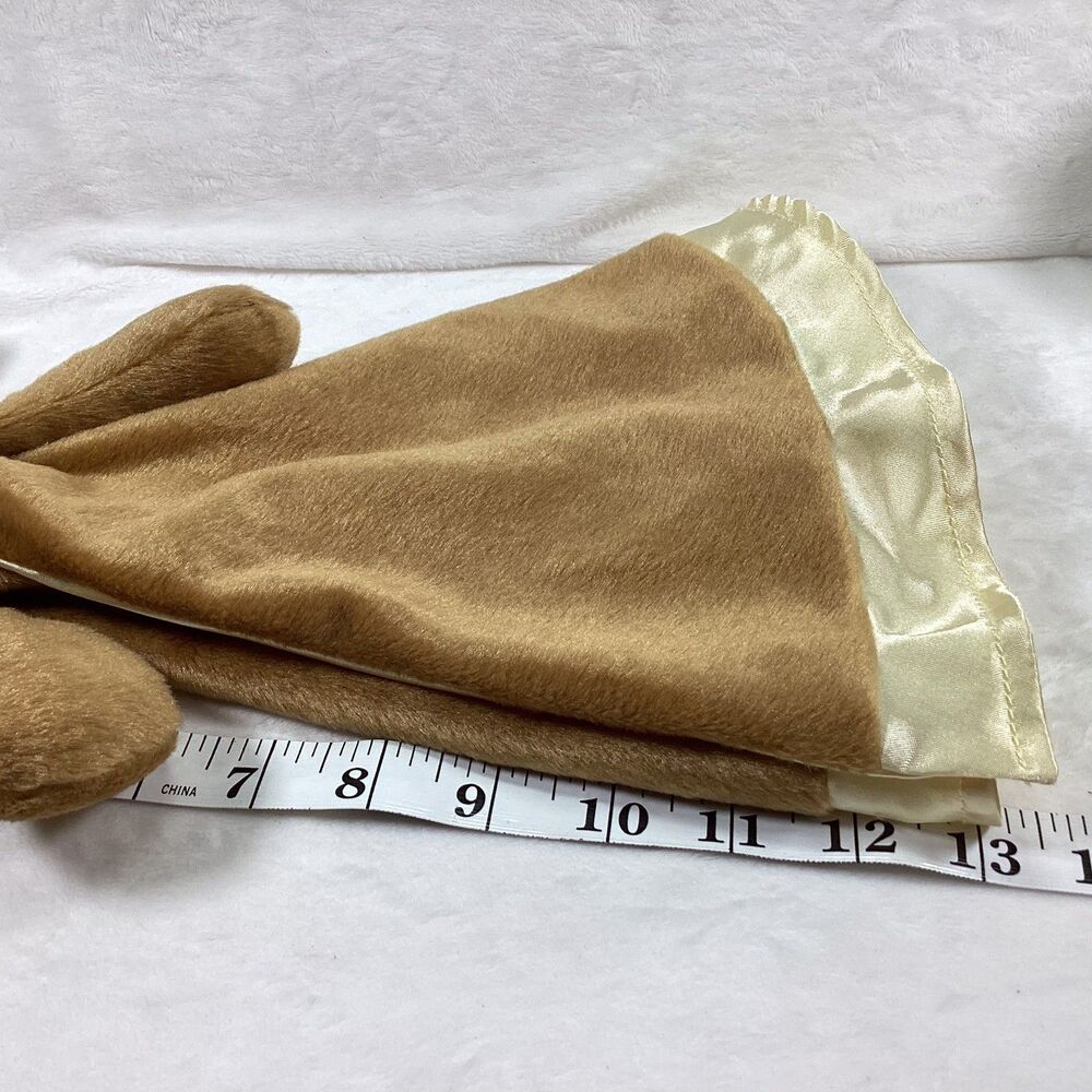 Baby Ganz Collection Brown Teddy Bear Security Blanket Plush Lovey Satin NWT - Picture 5 of 9